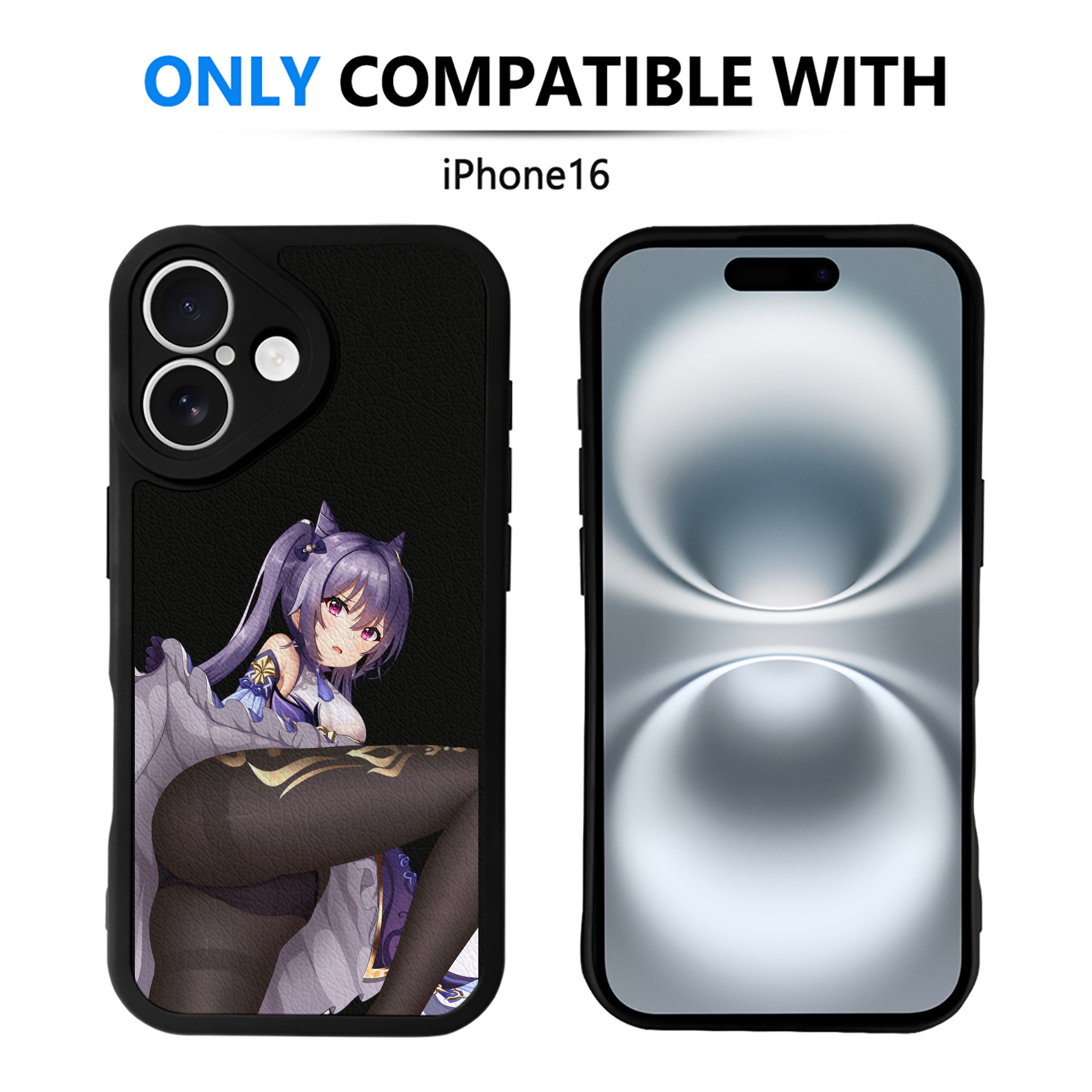 げんし神 刻晴 こくせい genshin Kokusei 【iPhone 16シリーズ対応】シリコンスマホケース（レザー調） 材質：シリコン